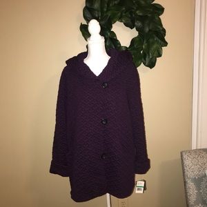 NWT! GALLERY NEW YORK quilted coat sz L